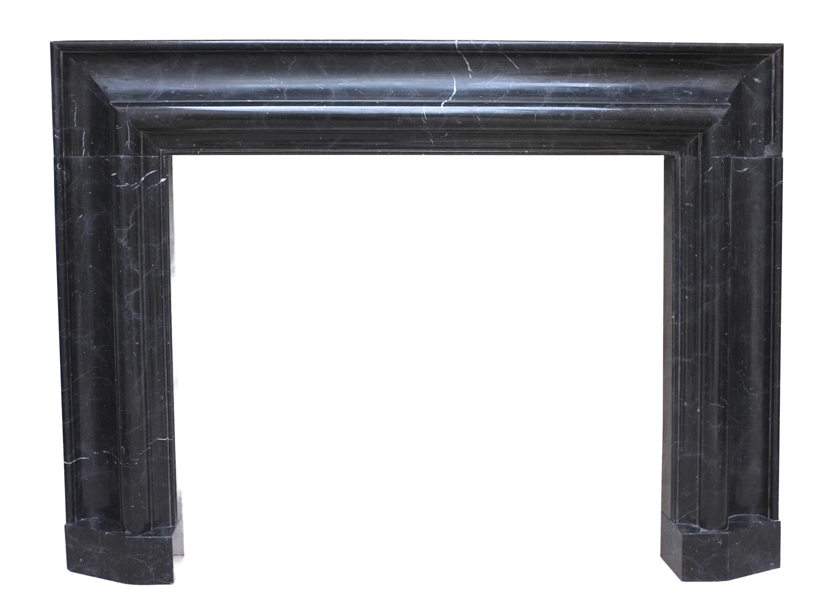 cheminee 1930 marbre noir 130x97 cm